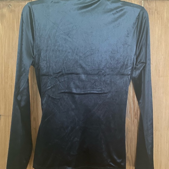 NWT Tommy Hilfiger Navy Blue Velour Top S - Picture 2 of 4